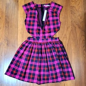 Plaid Dress Open Sides Size XS. Pls Read Notes.